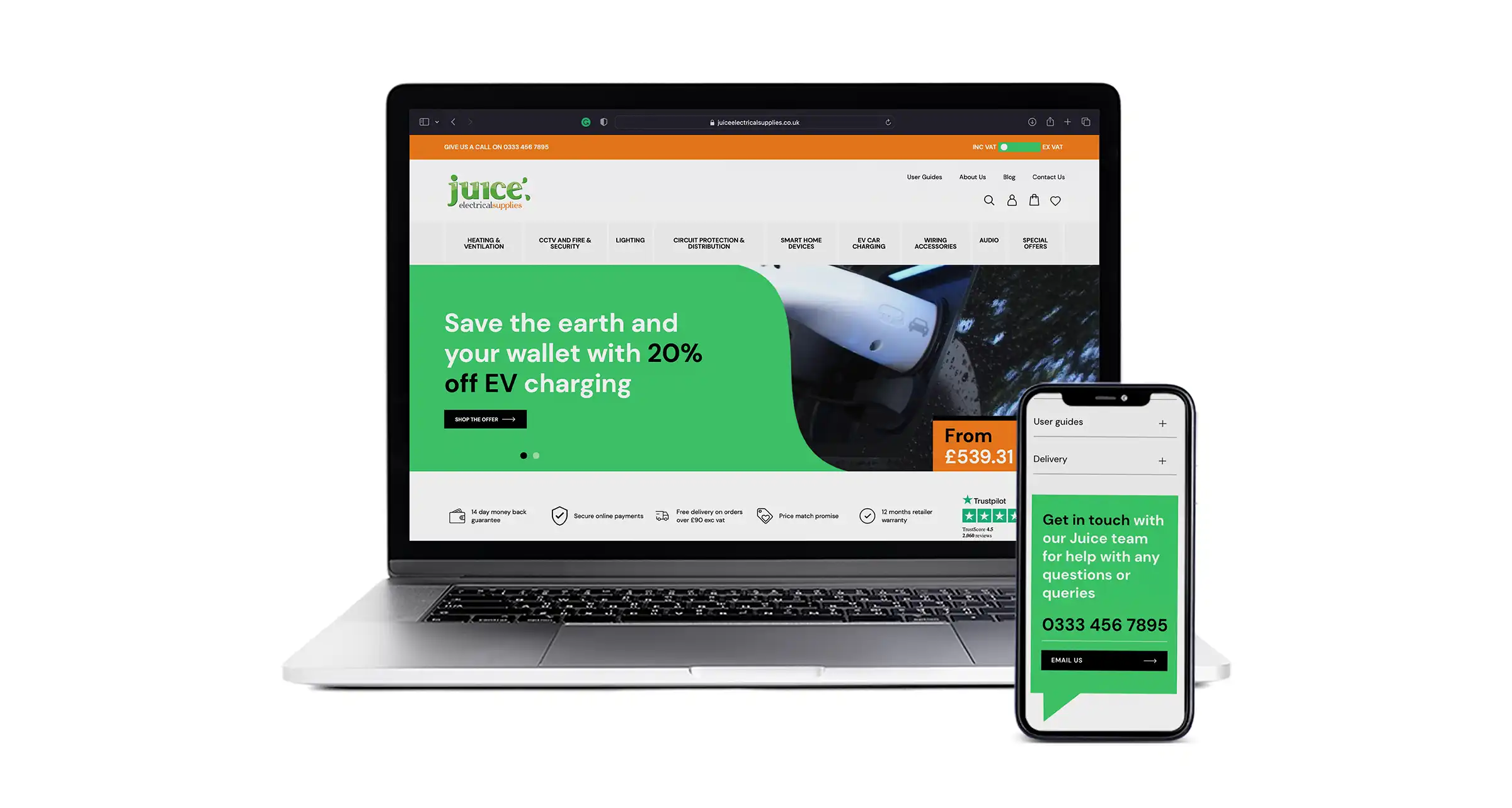 Juice ecommerce website