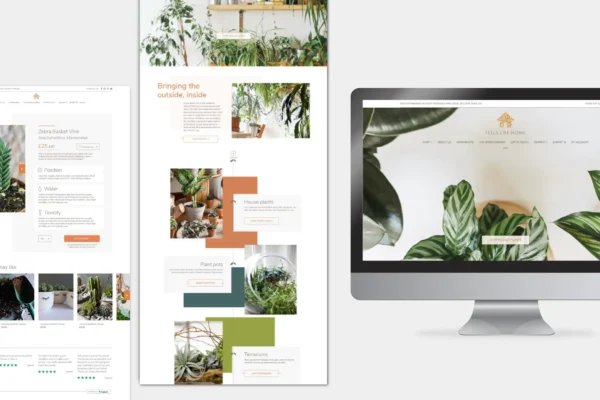 New brand and website for boutique plant store Feels Like Home